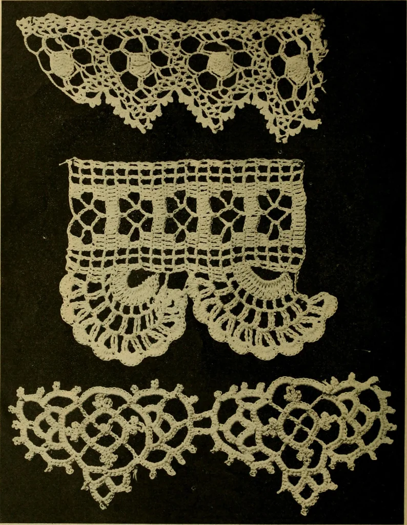 An illustration from Richardson's crocheted edgings and insertions, 1916, leaf 19