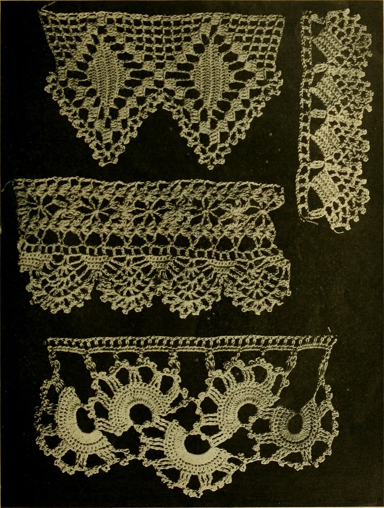 An illustration from Richardson's crocheted edgings and insertions, 1916, leaf 20