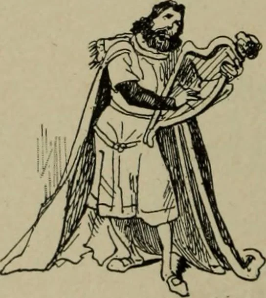An illustration from Richard Wagner en caricatures : 130 reproductions de caricatures françaises, allemandes, anglaises, italiennes, portraits : autographes (lettre et musique) dessins originaux de J. Blass, Moloch et Tiret-Bognet, 1892, leaf 121