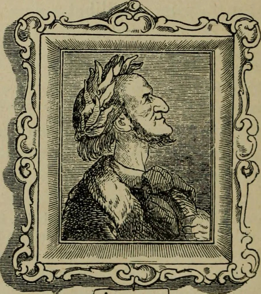 An illustration from Richard Wagner en caricatures : 130 reproductions de caricatures françaises, allemandes, anglaises, italiennes, portraits : autographes (lettre et musique) dessins originaux de J. Blass, Moloch et Tiret-Bognet, 1892, leaf 143