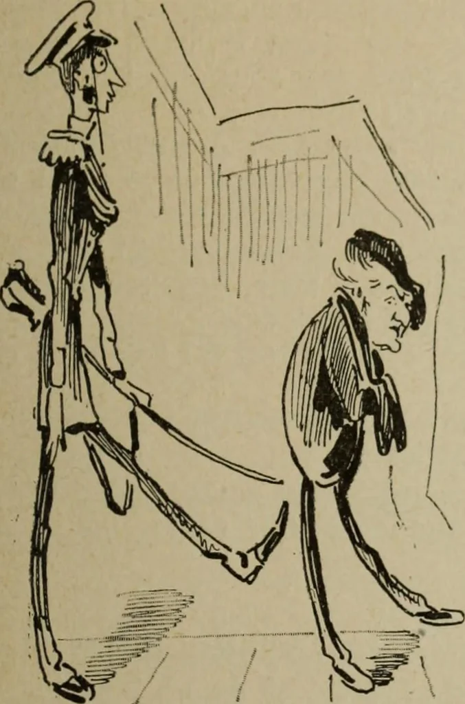An illustration from Richard Wagner en caricatures : 130 reproductions de caricatures françaises, allemandes, anglaises, italiennes, portraits : autographes (lettre et musique) dessins originaux de J. Blass, Moloch et Tiret-Bognet, 1892, leaf 156