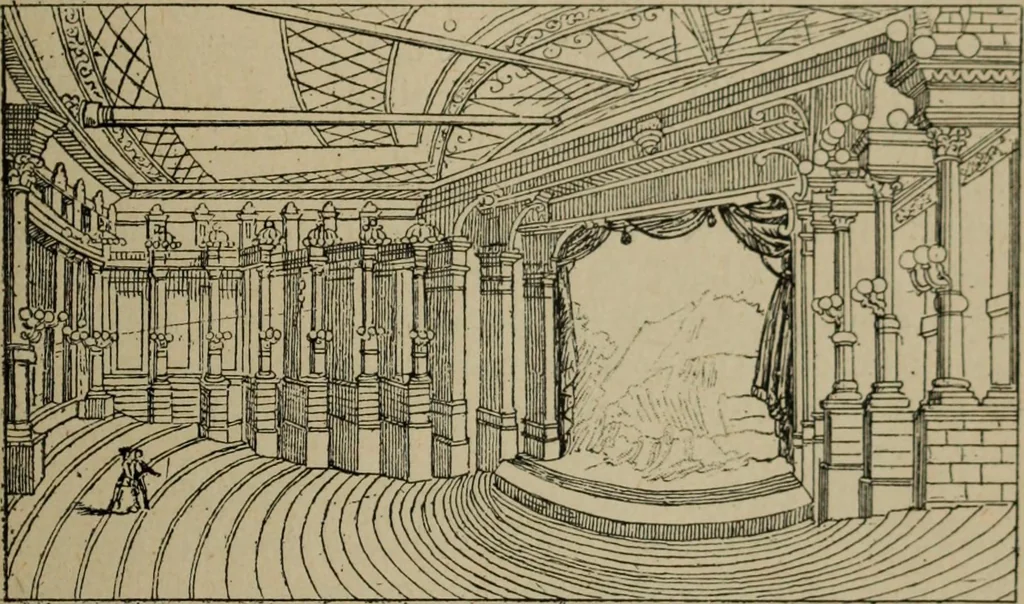 An illustration from Richard Wagner en caricatures : 130 reproductions de caricatures françaises, allemandes, anglaises, italiennes, portraits : autographes (lettre et musique) dessins originaux de J. Blass, Moloch et Tiret-Bognet, 1892, leaf 298