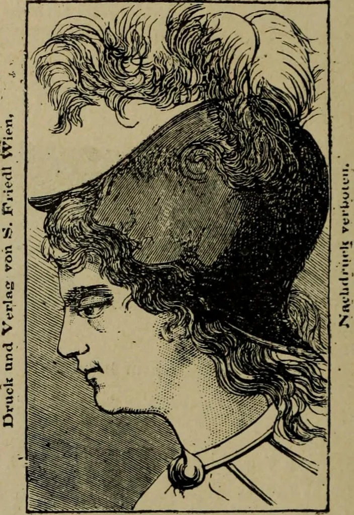 An illustration from Richard Wagner en caricatures : 130 reproductions de caricatures françaises, allemandes, anglaises, italiennes, portraits : autographes (lettre et musique) dessins originaux de J. Blass, Moloch et Tiret-Bognet, 1892, leaf 327
