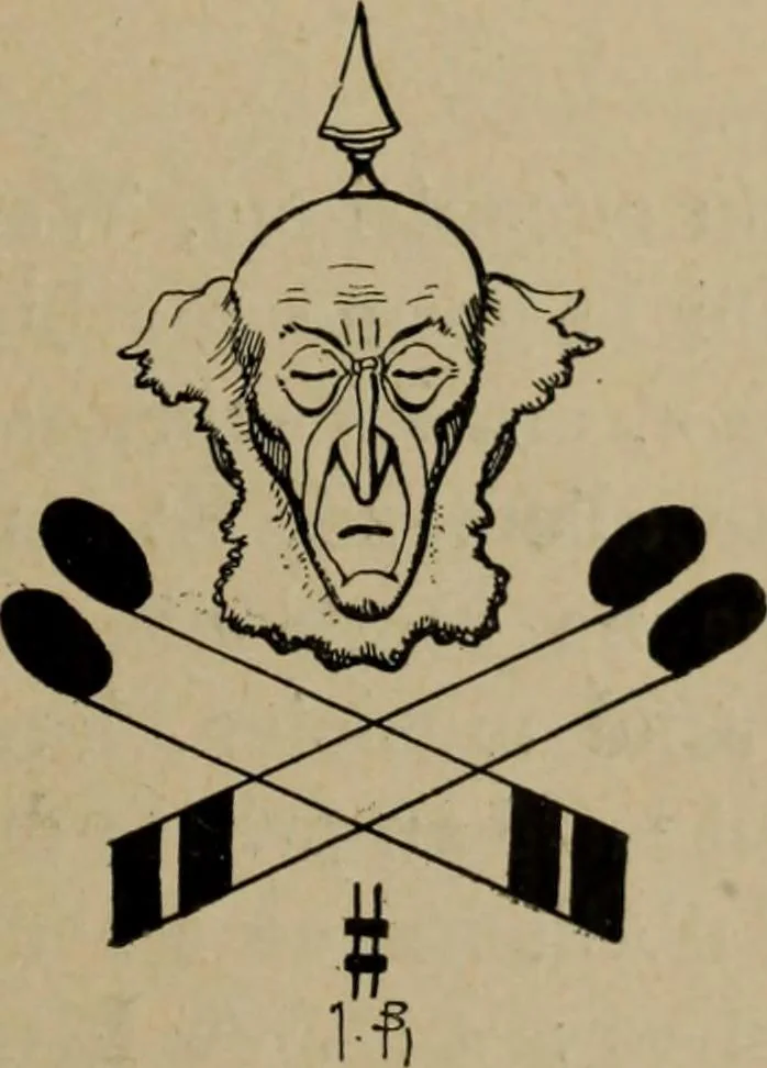 An illustration from Richard Wagner en caricatures : 130 reproductions de caricatures françaises, allemandes, anglaises, italiennes, portraits : autographes (lettre et musique) dessins originaux de J. Blass, Moloch et Tiret-Bognet, 1892, leaf 40