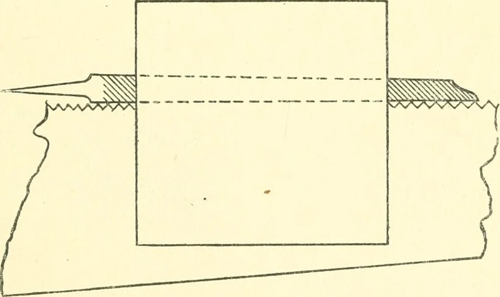 An illustration from Richey's guide and assistant for carpenters and mechanics : a work of practical information, giving almost every geometrical and practical problem likely to arise in the work of the carpenter, and quick and easy methods for their solution : the use of the steel square, etc., tables showing strength and weight of materials, methods of framing, useful recipes, etc., etc., 1894, leaf 128