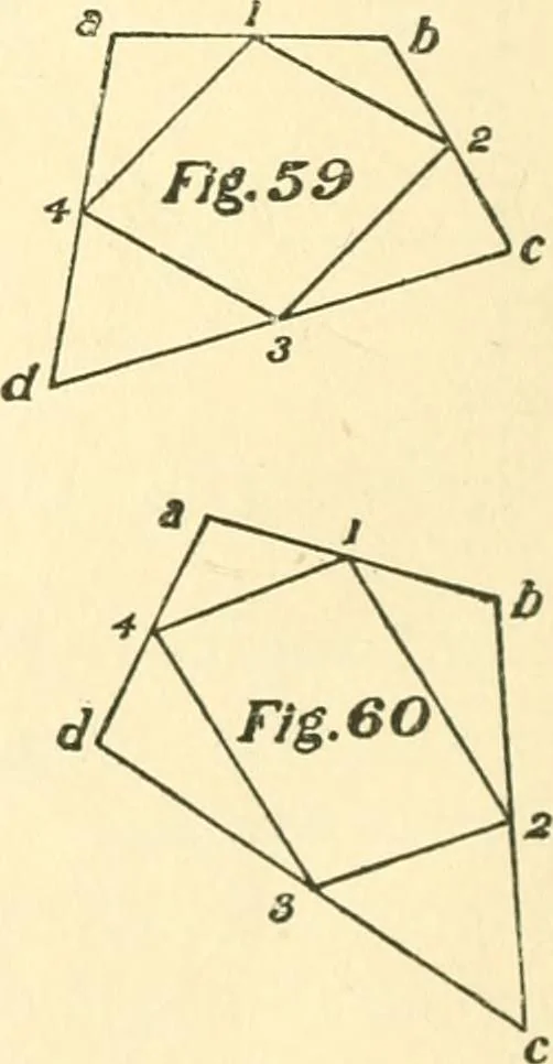 An illustration from Richey's guide and assistant for carpenters and mechanics : a work of practical information, giving almost every geometrical and practical problem likely to arise in the work of the carpenter, and quick and easy methods for their solution : the use of the steel square, etc., tables showing strength and weight of materials, methods of framing, useful recipes, etc., etc., 1894, leaf 53