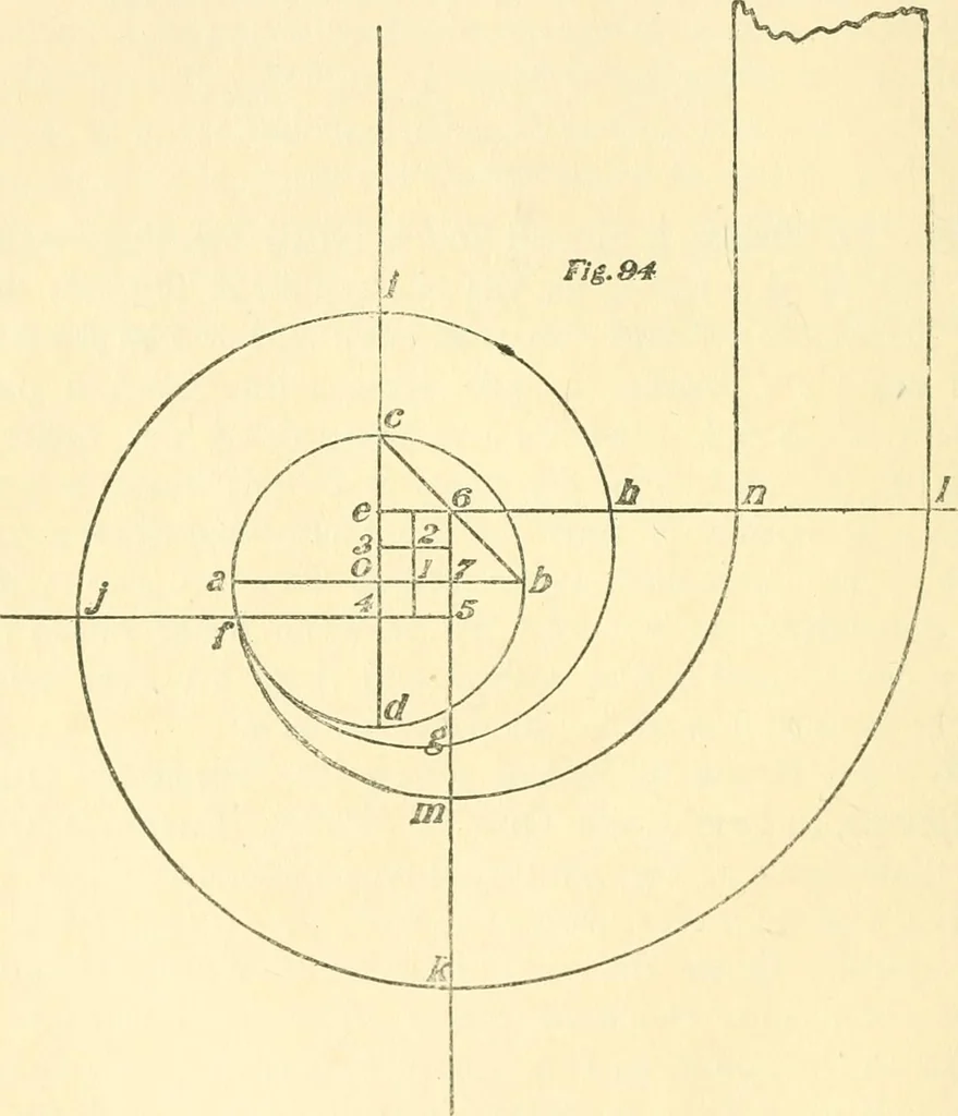 An illustration from Richey's guide and assistant for carpenters and mechanics : a work of practical information, giving almost every geometrical and practical problem likely to arise in the work of the carpenter, and quick and easy methods for their solution : the use of the steel square, etc., tables showing strength and weight of materials, methods of framing, useful recipes, etc., etc., 1894, leaf 77