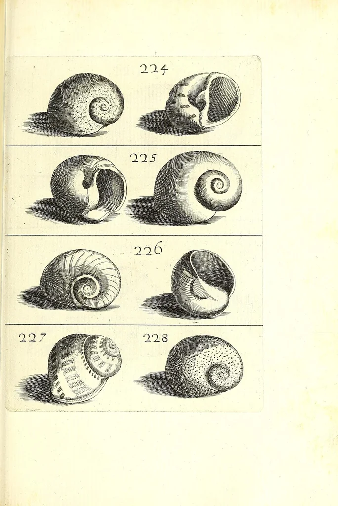 An illustration from Ricreatione dell'occhio e della mente nell'osseruation' delle Chiocciole : proposta a' curiosi delle opere della natura, 1681, leaf 591