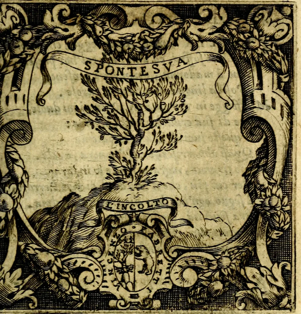 An illustration from Ricreationi amorose de gli Academici Gelati de Bologna, 1590, leaf 44