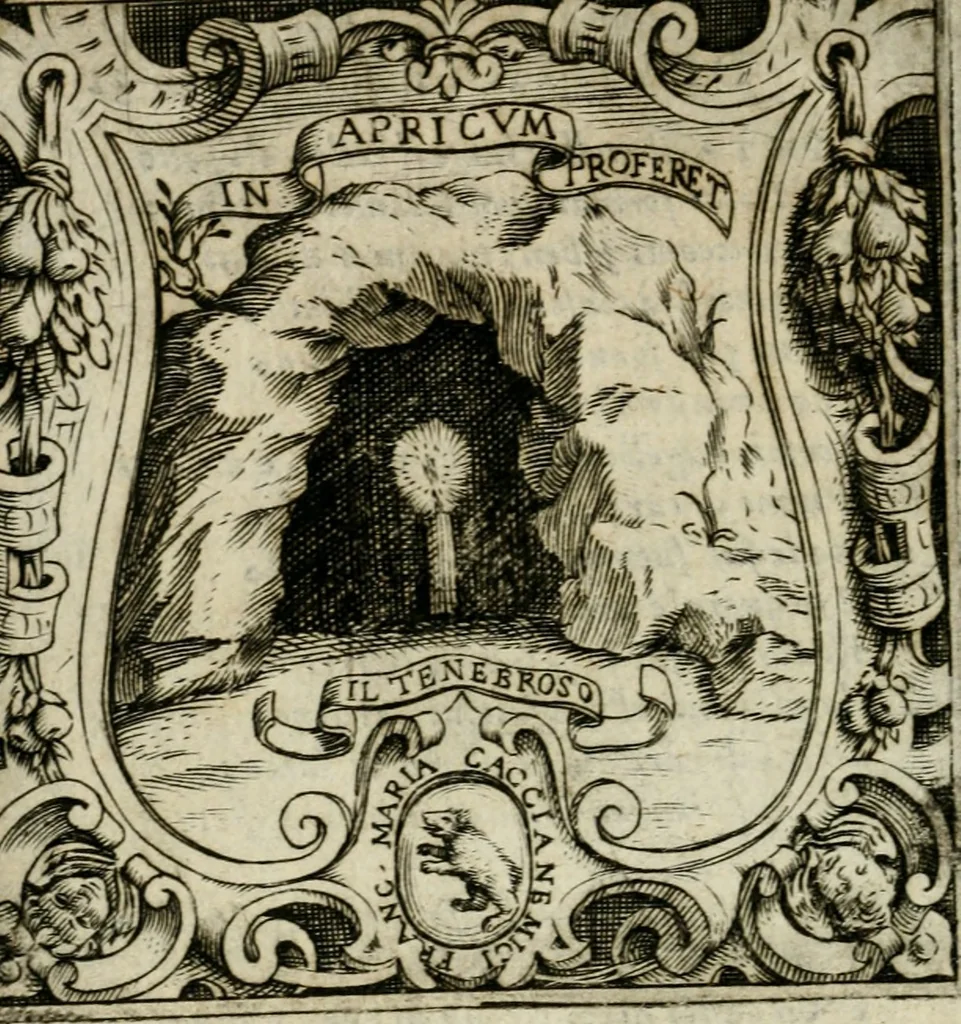 An illustration from Ricreationi amorose de gli Academici Gelati di Bologna, 1590, leaf 35