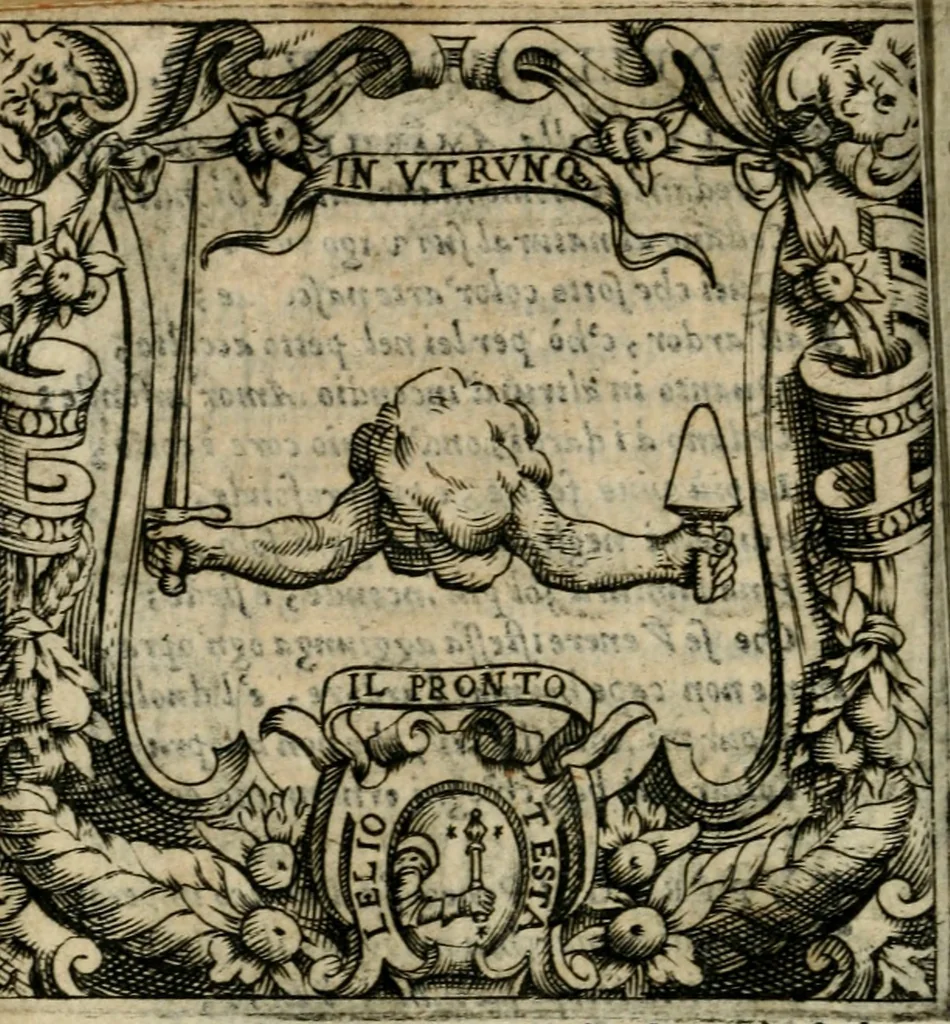 An illustration from Ricreationi amorose de gli Academici Gelati di Bologna, 1590, leaf 59