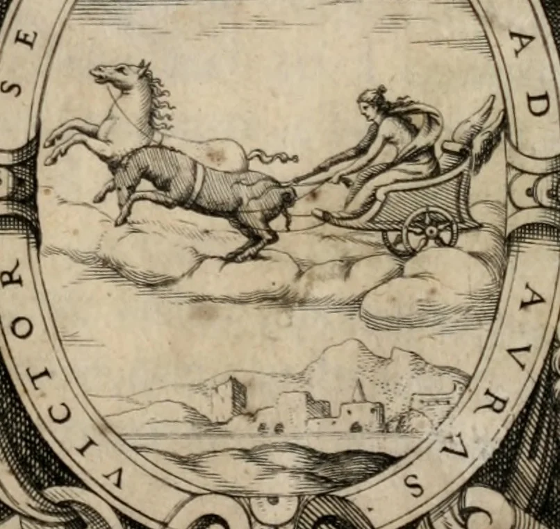 An illustration from Rime de gli academici Eterei dedicate alla Serenissima Madama Margherita di Vallois, dvchessa di Savoia, 1567, leaf 4