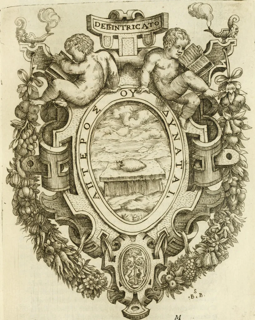 An illustration from Rime de gli Academici occvlti : con le loro imprese et discorsi, 1568, leaf 102