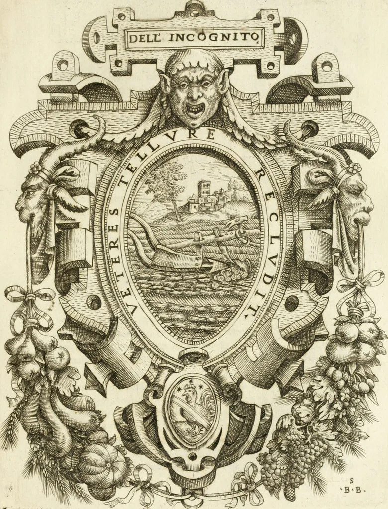 An illustration from Rime de gli Academici occvlti : con le loro imprese et discorsi, 1568, leaf 94