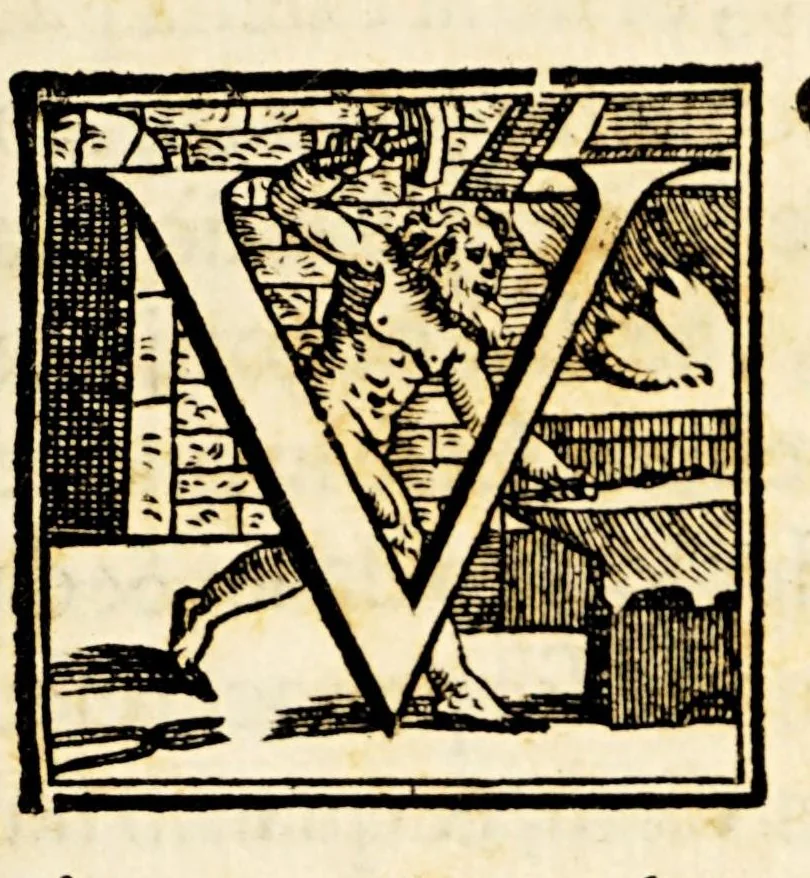 An illustration from Rime del commendatore Annibal Caro, 1569, leaf 7