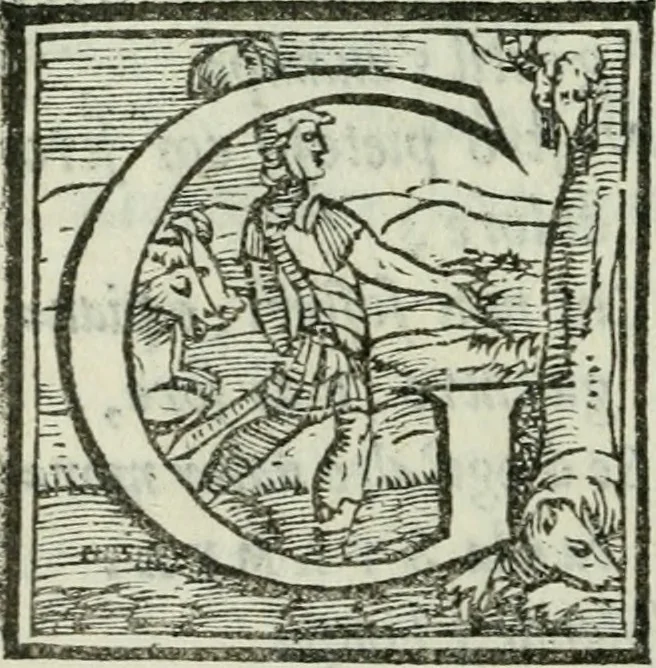 An illustration from Rime di Madonna Gaspara Stampa, 1554, leaf 13