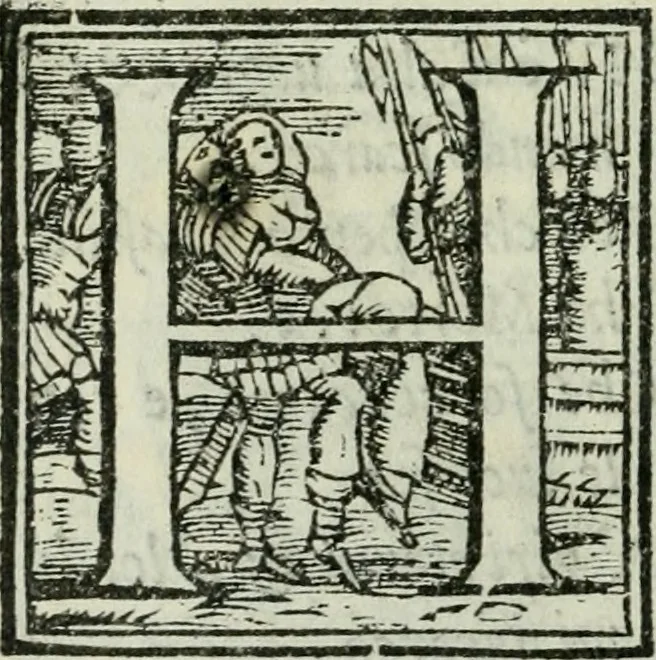 An illustration from Rime di Madonna Gaspara Stampa, 1554, leaf 15