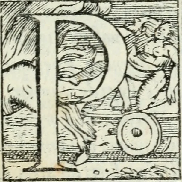 An illustration from Rime di Madonna Gaspara Stampa, 1554, leaf 6