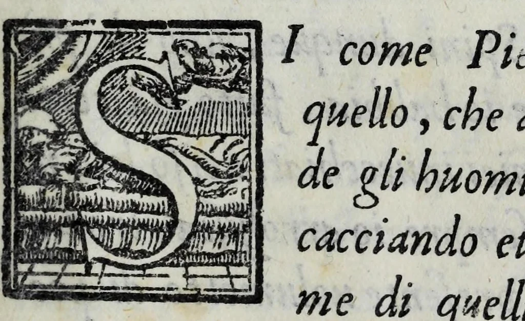 An illustration from Rime di m. Francesco Coppetta de' Beccvti, pervgino, 1580, leaf 7