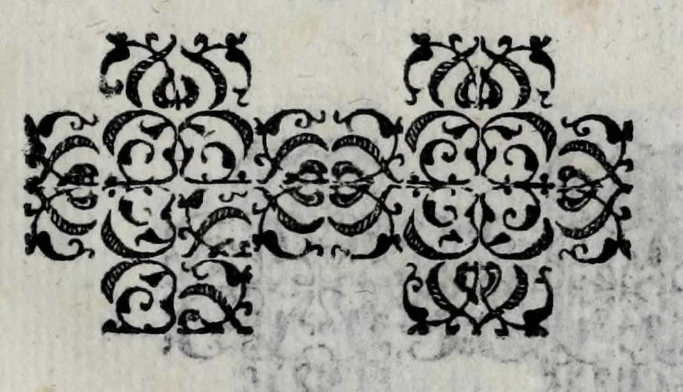 An illustration from Rime di M. Francesco Cabvracci da Immola, 1580, leaf 37