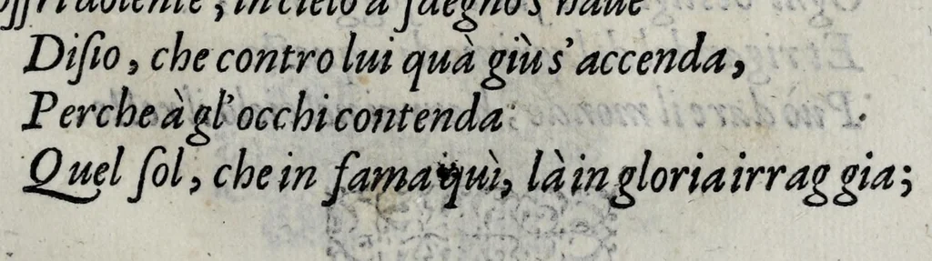 An illustration from Rime di M. Francesco Cabvracci da Immola, 1580, leaf 67