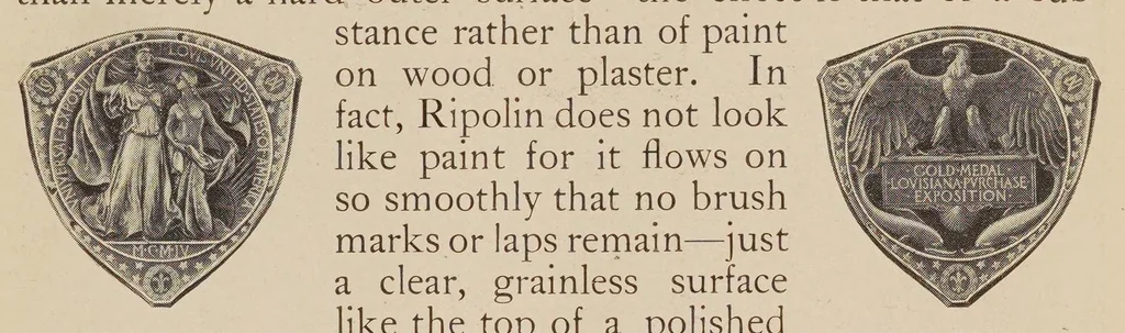 An illustration from Ripolin : an imported enamel paint for interior and exterior finish, 1909, leaf 5