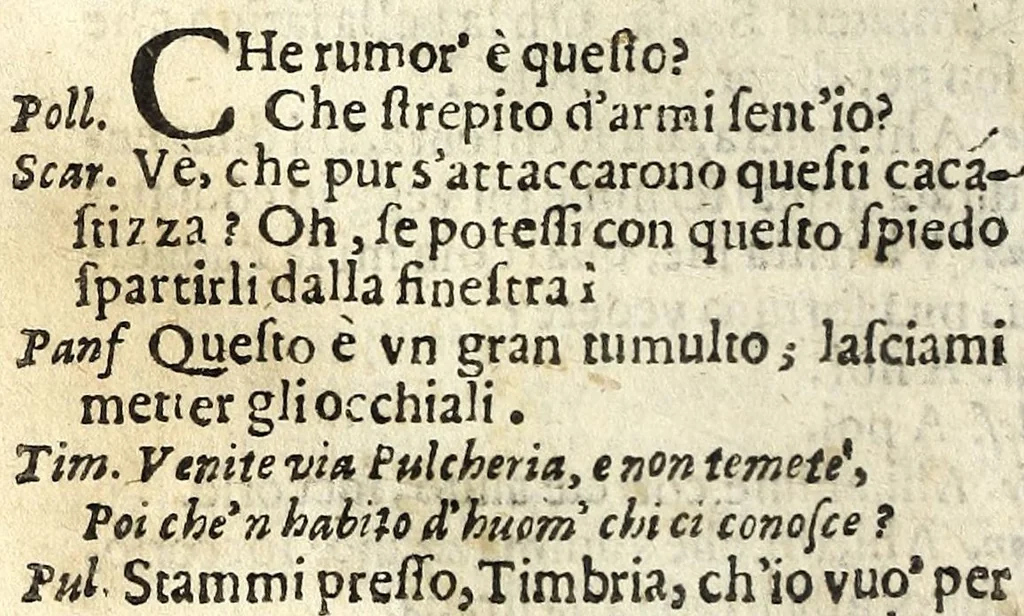 An illustration from Riscatto d'amore : comedia, 1618, leaf 170