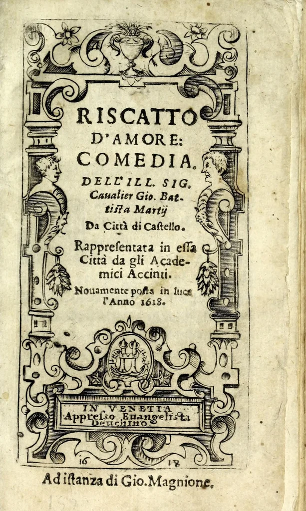 An illustration from Riscatto d'amore : comedia, 1618, leaf 5