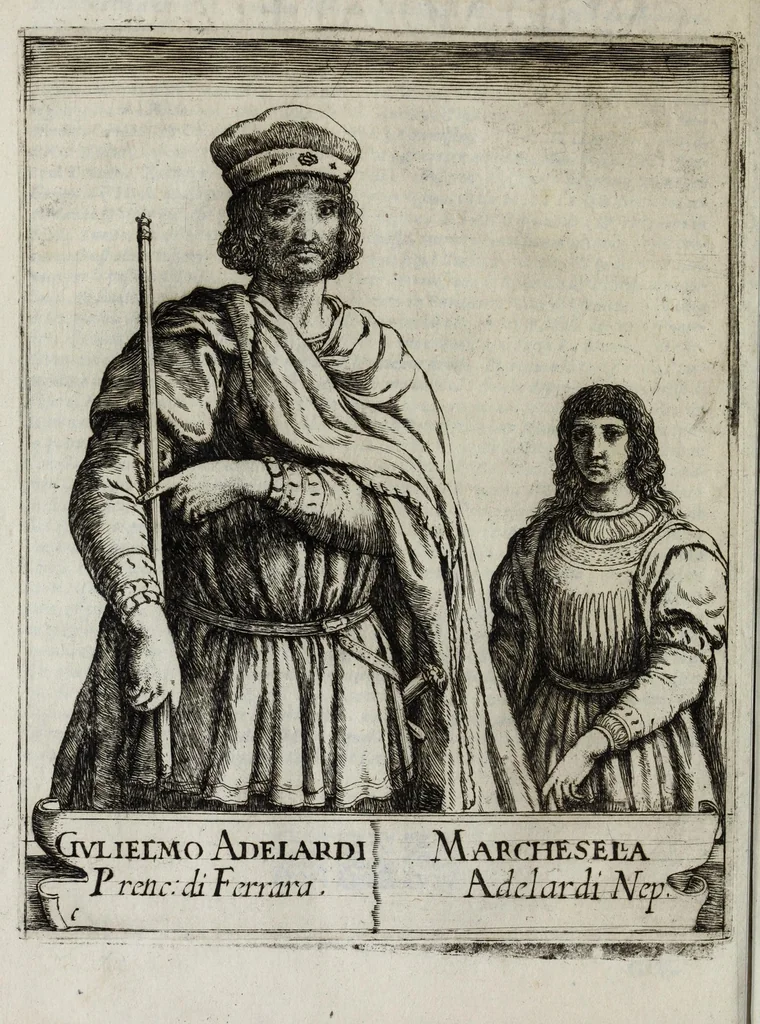 An illustration from Ritratti de sermi. principi d'Este sigri. di Ferrara : con l'aggionta de loro fatti più memorabili ridotti in sommario, 1641, leaf 16