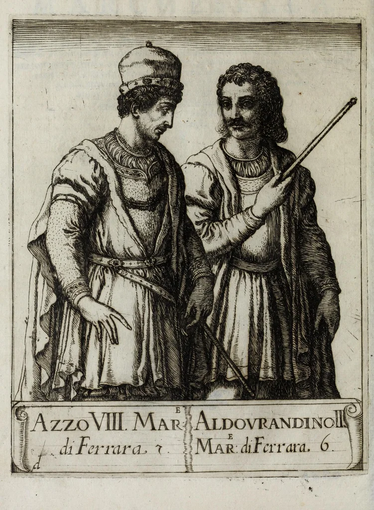 An illustration from Ritratti de sermi. principi d'Este sigri. di Ferrara : con l'aggionta de loro fatti più memorabili ridotti in sommario, 1641, leaf 20