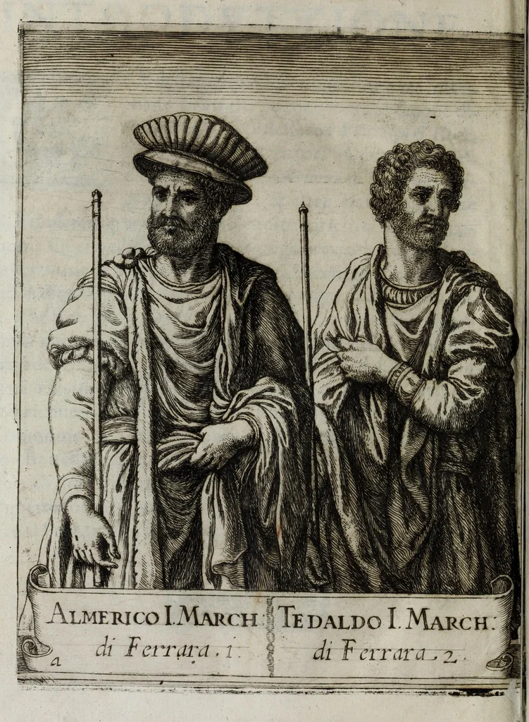 An illustration from Ritratti de sermi. principi d'Este sigri. di Ferrara : con l'aggionta de loro fatti più memorabili ridotti in sommario, 1641, leaf 8