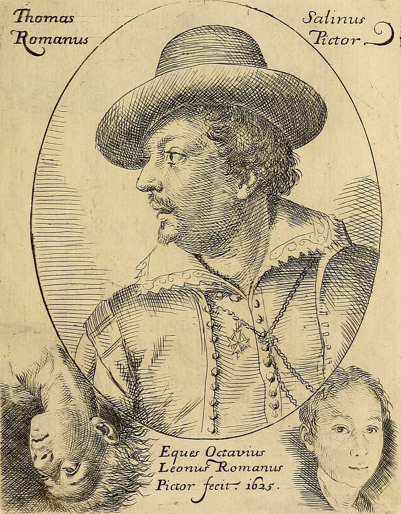 An illustration from Ritratti di alcuni celebri pittori del secolo XVII, 1731, leaf 24
