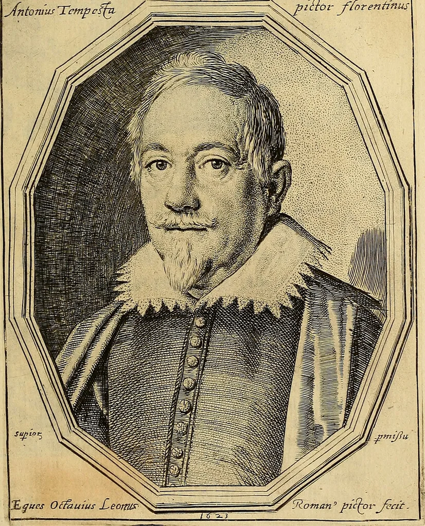 An illustration from Ritratti di alcuni celebri pittori del secolo XVII, 1731, leaf 40