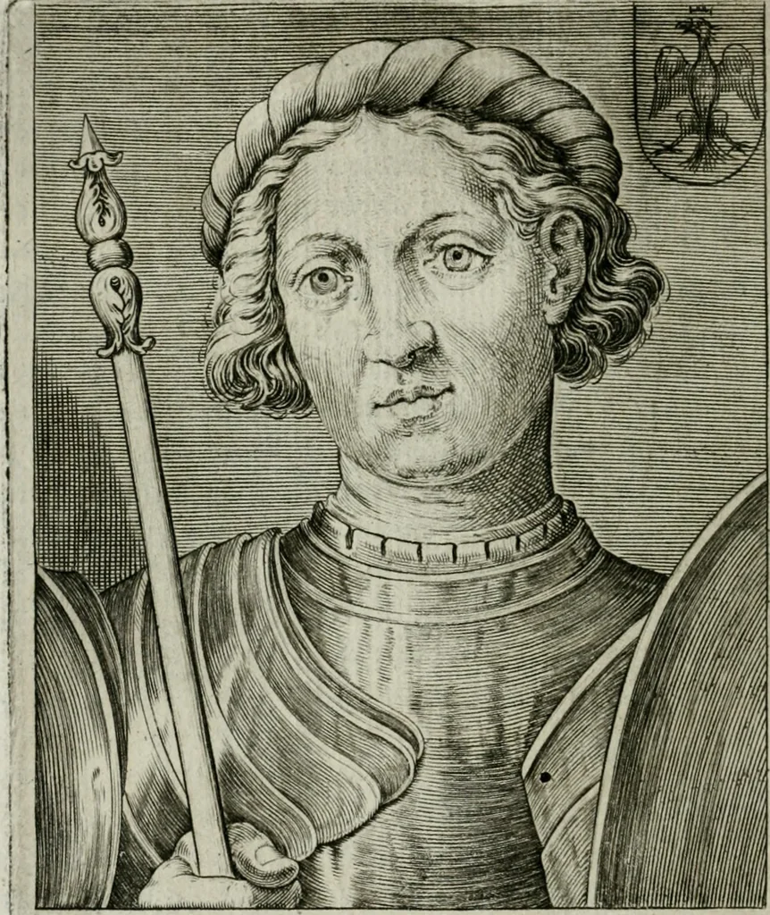 An illustration from Ritratti et elogii di capitani illustri, 1635, leaf 105