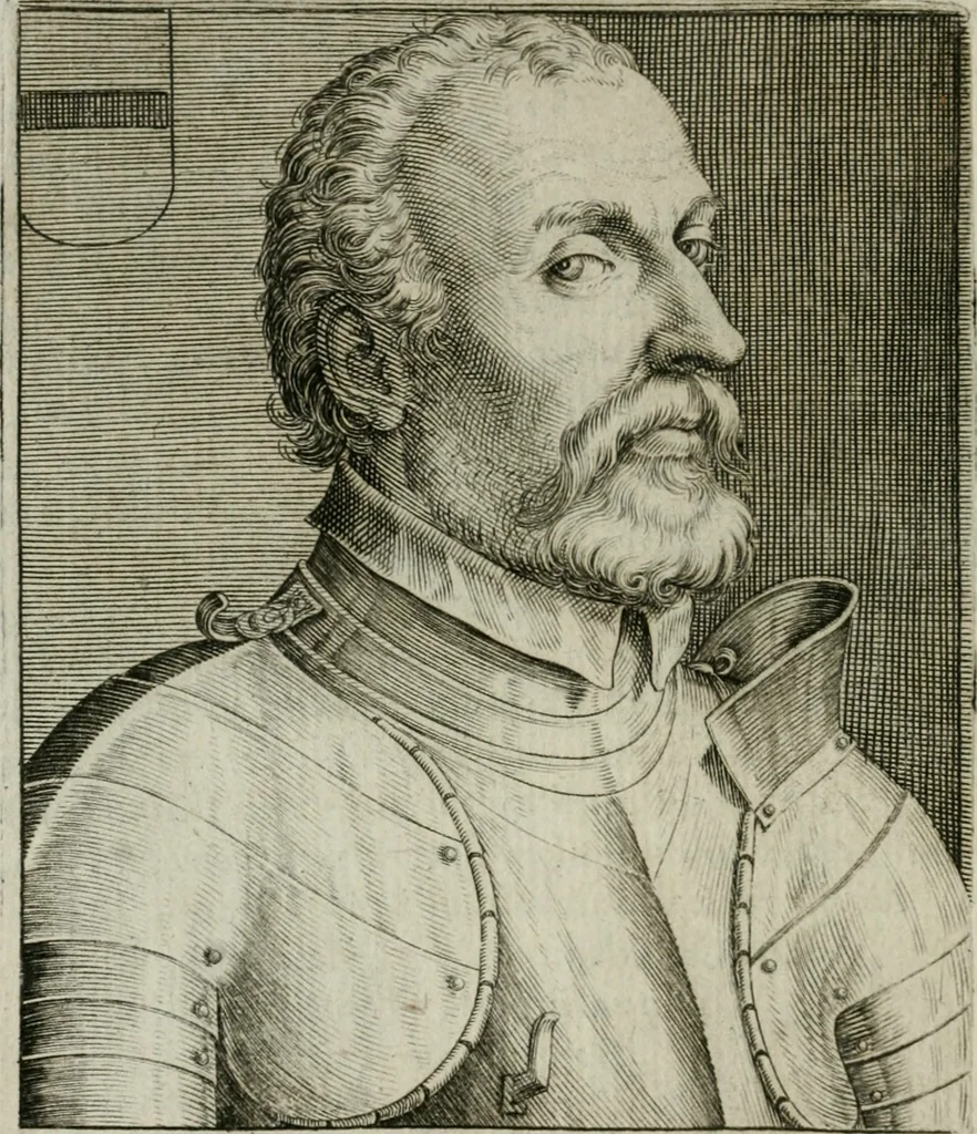 An illustration from Ritratti et elogii di capitani illustri, 1635, leaf 201