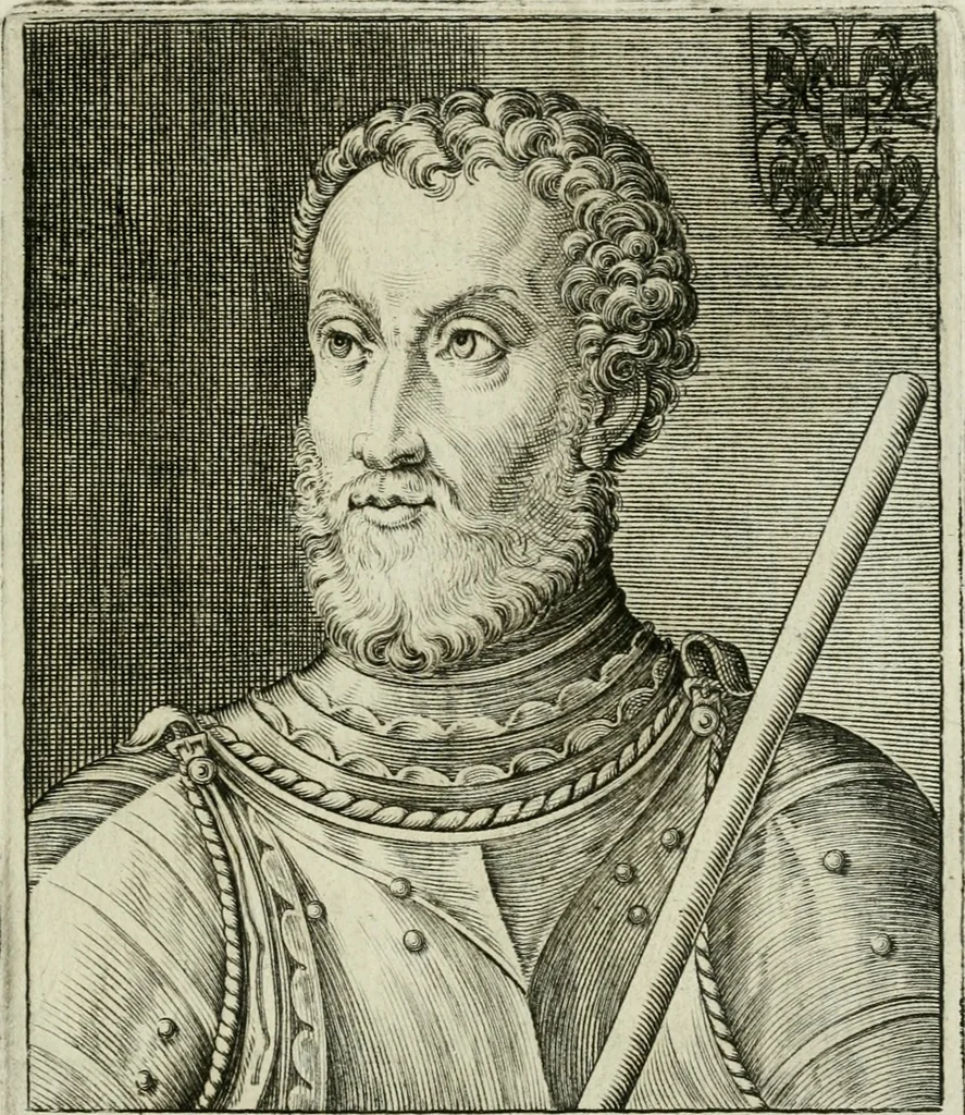 An illustration from Ritratti et elogii di capitani illustri, 1635, leaf 214