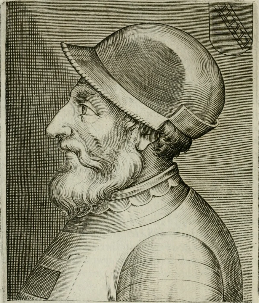 An illustration from Ritratti et elogii di capitani illustri, 1635, leaf 49
