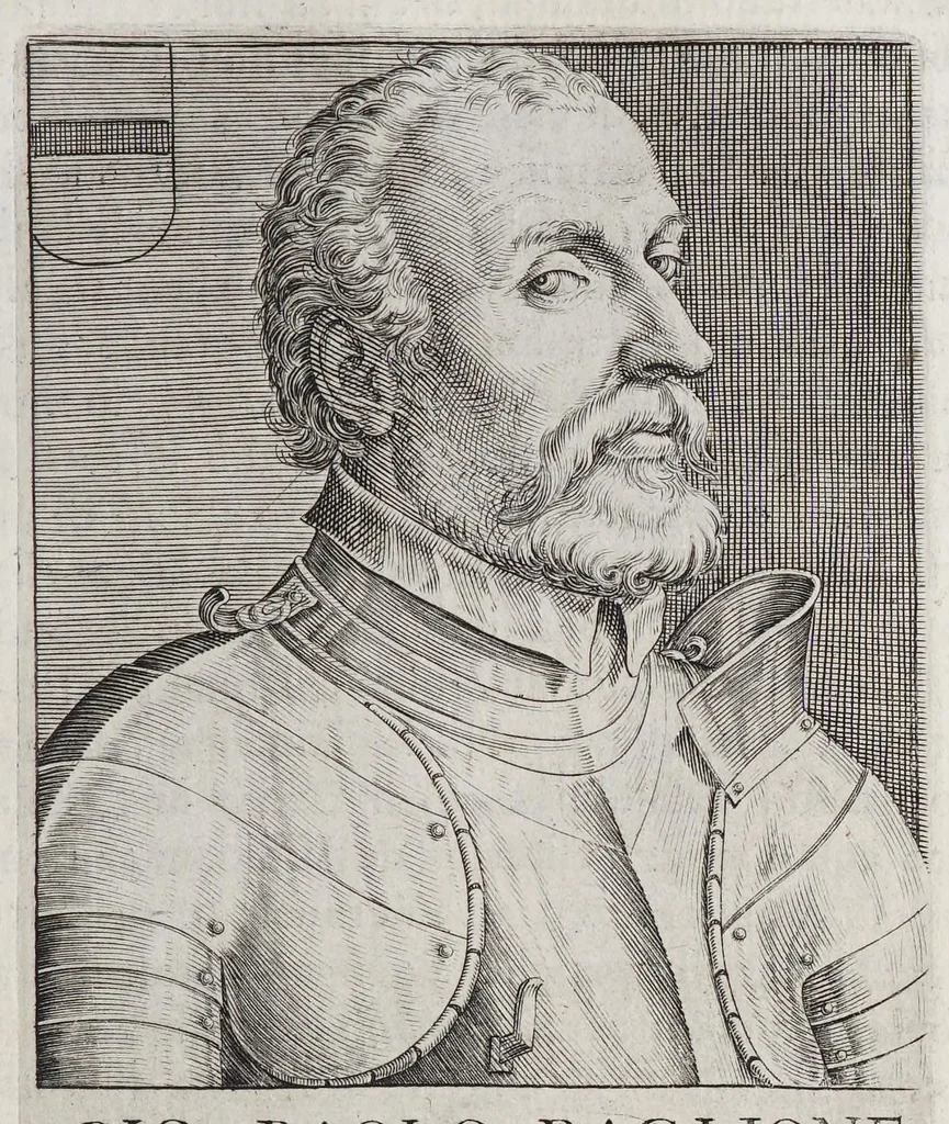 An illustration from Ritratti et elogii di capitani illustri : che ne' secoli moderni hanno gloriosamente guerreggiato., 1647, leaf 241