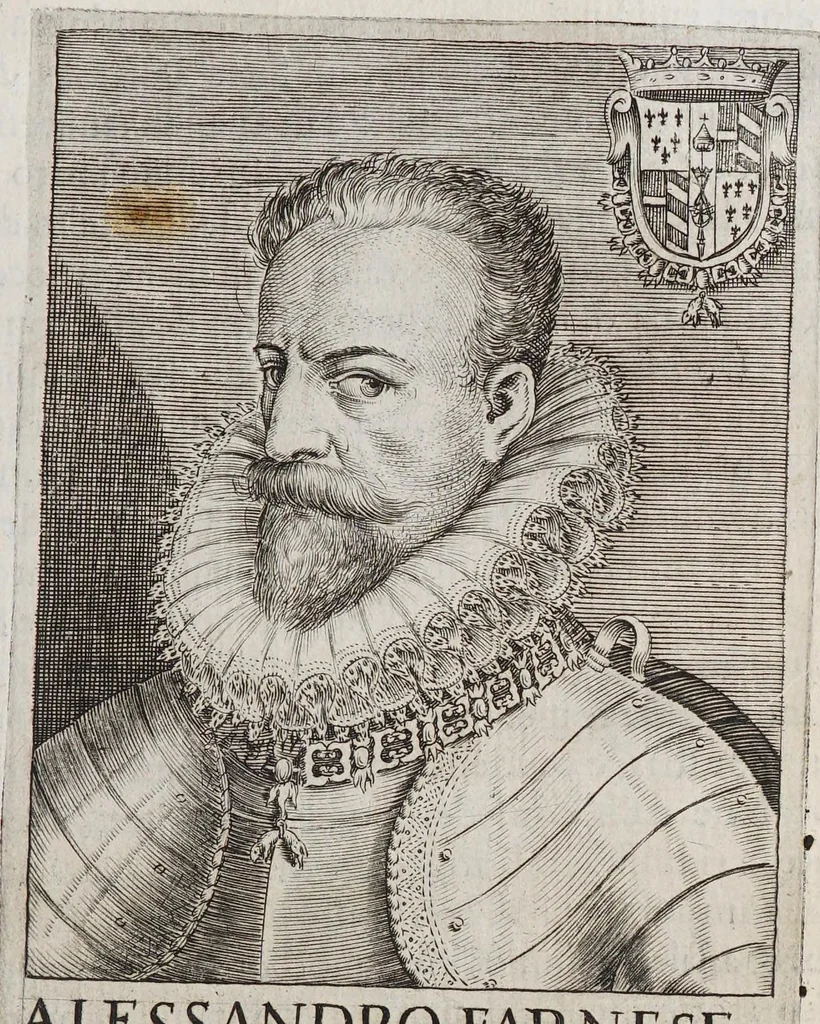 An illustration from Ritratti et elogii di capitani illustri : che ne' secoli moderni hanno gloriosamente guerreggiato., 1647, leaf 351
