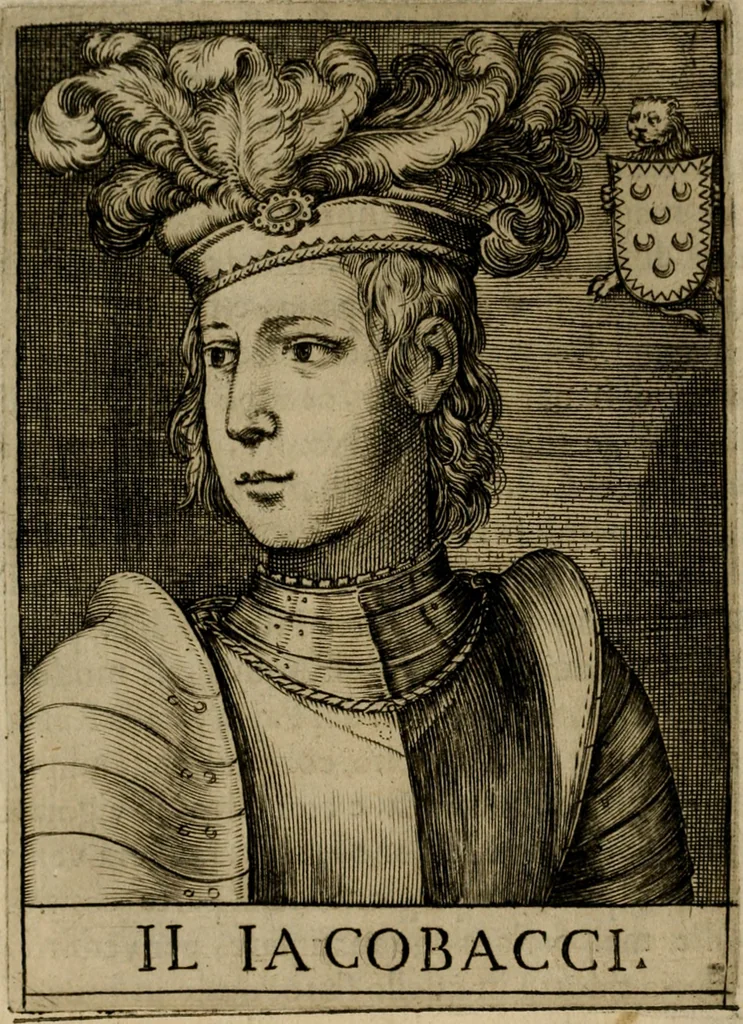 An illustration from Ritratti et elogij di capitani illustri : che ne' secoli moderni hanno gloriosamente guerreggiato, 1647, leaf 105