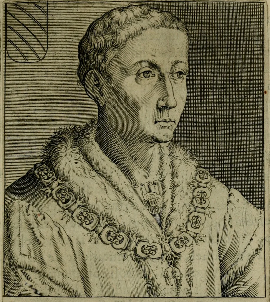 An illustration from Ritratti et elogij di capitani illustri : che ne' secoli moderni hanno gloriosamente guerreggiato, 1647, leaf 150
