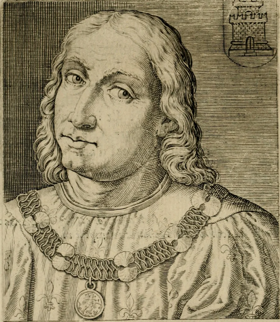 An illustration from Ritratti et elogij di capitani illustri : che ne' secoli moderni hanno gloriosamente guerreggiato, 1647, leaf 155