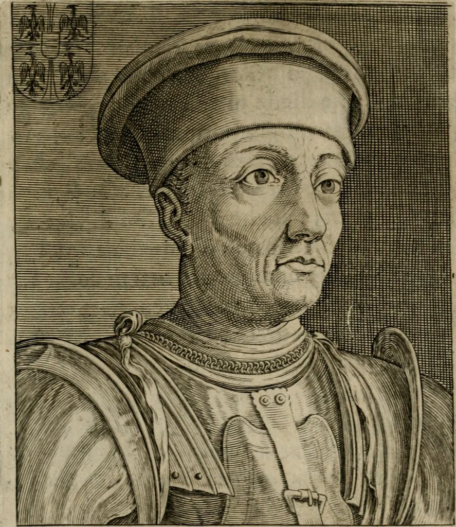 An illustration from Ritratti et elogij di capitani illustri : che ne' secoli moderni hanno gloriosamente guerreggiato, 1647, leaf 163