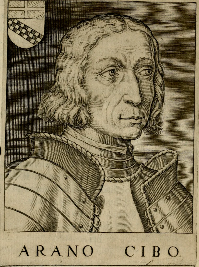 An illustration from Ritratti et elogij di capitani illustri : che ne' secoli moderni hanno gloriosamente guerreggiato, 1647, leaf 169