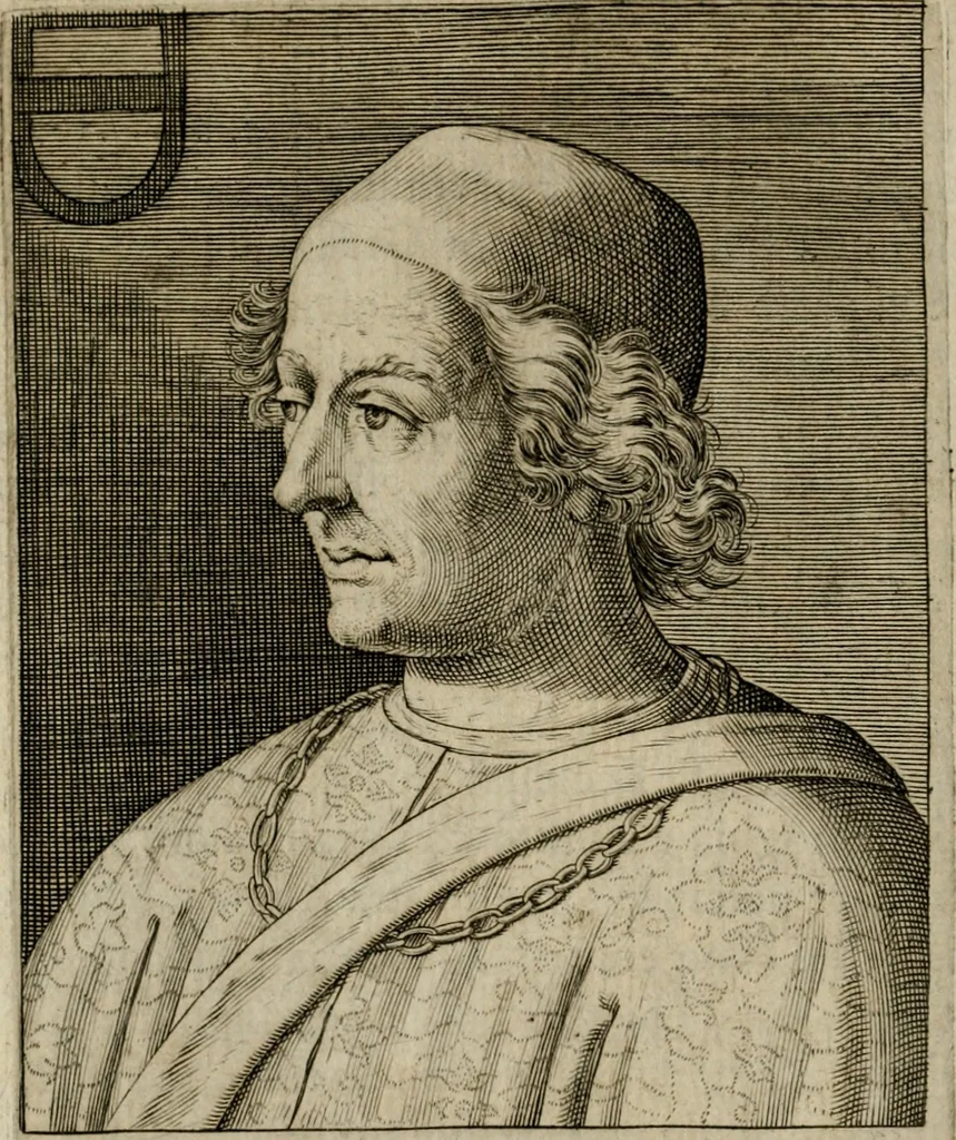 An illustration from Ritratti et elogij di capitani illustri : che ne' secoli moderni hanno gloriosamente guerreggiato, 1647, leaf 173