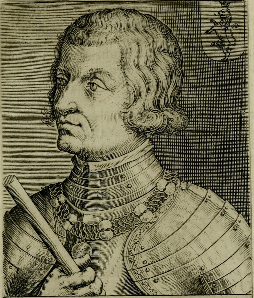 An illustration from Ritratti et elogij di capitani illustri : che ne' secoli moderni hanno gloriosamente guerreggiato, 1647, leaf 176