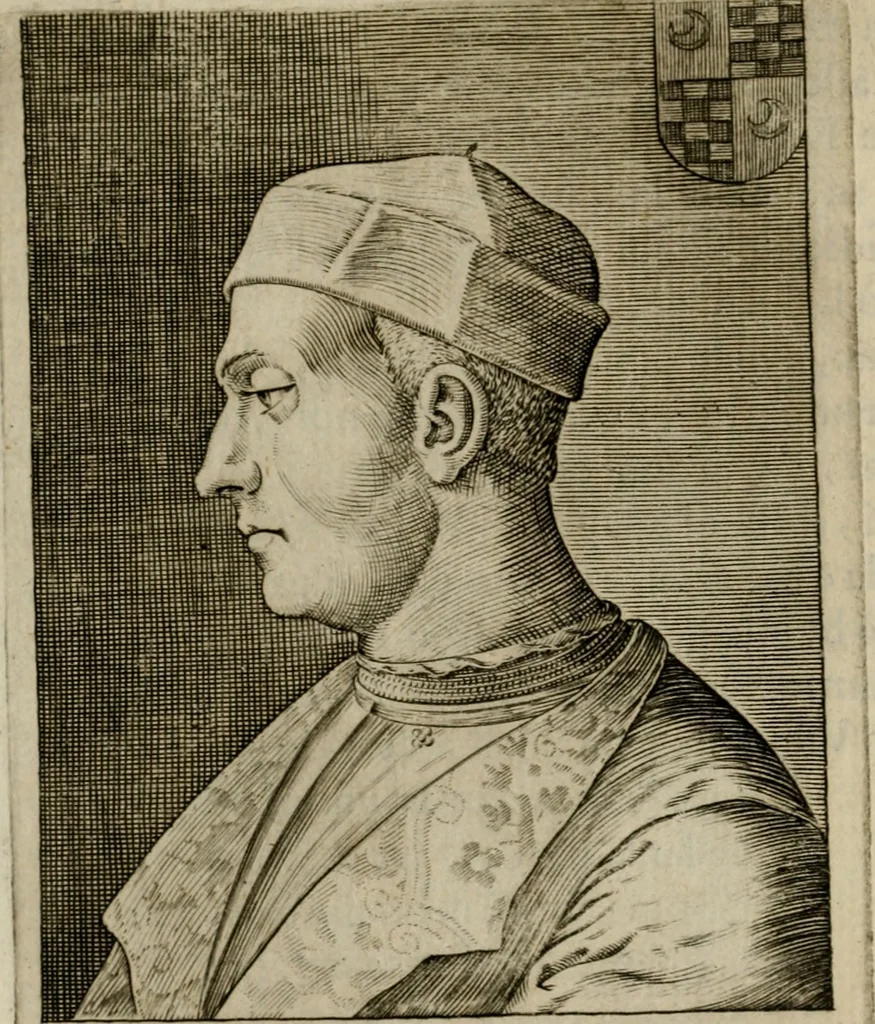 An illustration from Ritratti et elogij di capitani illustri : che ne' secoli moderni hanno gloriosamente guerreggiato, 1647, leaf 195