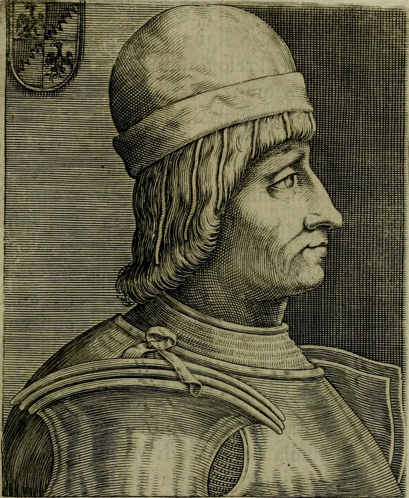 An illustration from Ritratti et elogij di capitani illustri : che ne' secoli moderni hanno gloriosamente guerreggiato, 1647, leaf 210