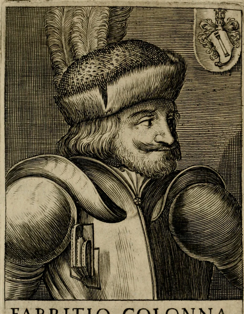 An illustration from Ritratti et elogij di capitani illustri : che ne' secoli moderni hanno gloriosamente guerreggiato, 1647, leaf 243