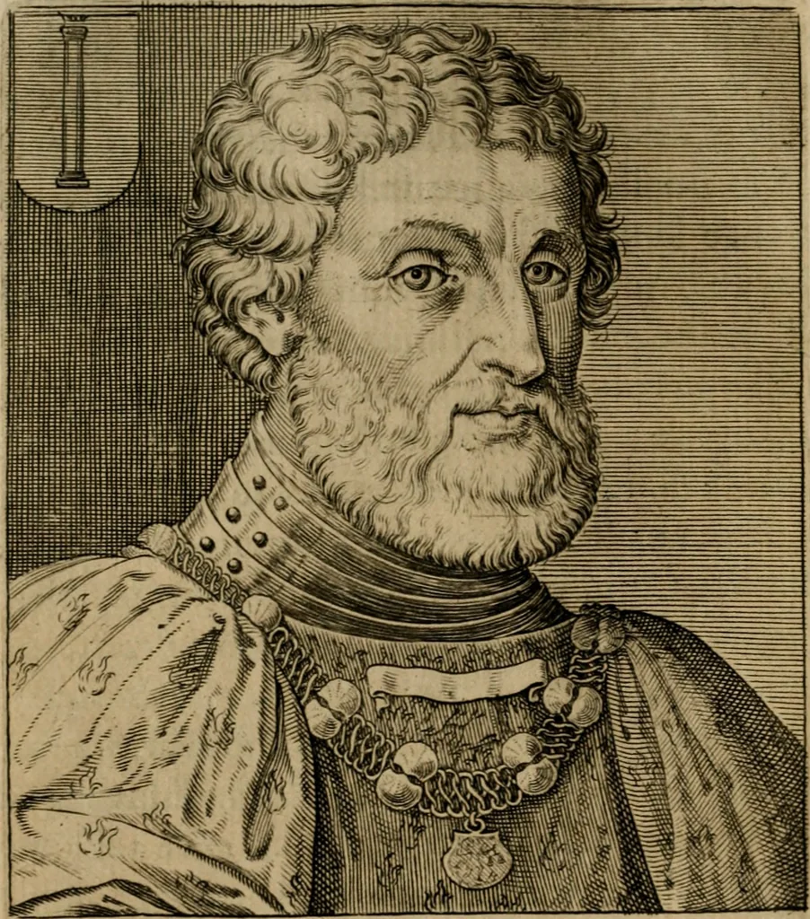 An illustration from Ritratti et elogij di capitani illustri : che ne' secoli moderni hanno gloriosamente guerreggiato, 1647, leaf 253